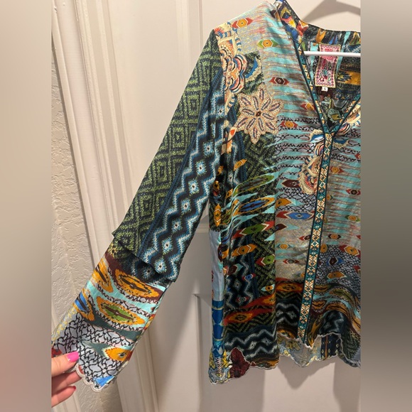 Johnny Was Multicolor Patterned Tunic - Picture 3 of 4